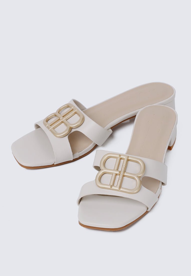 Berorica Comfy Heels In BeigeShoes - myballerine