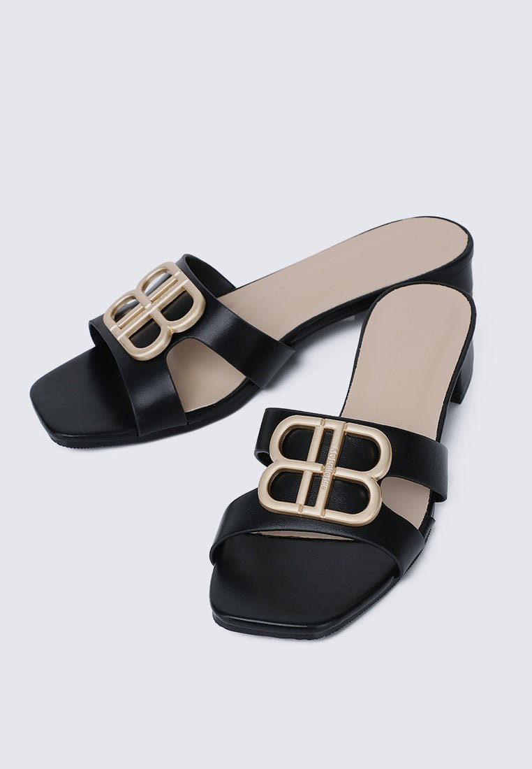 Berorica Comfy Heels In BlackShoes - myballerine