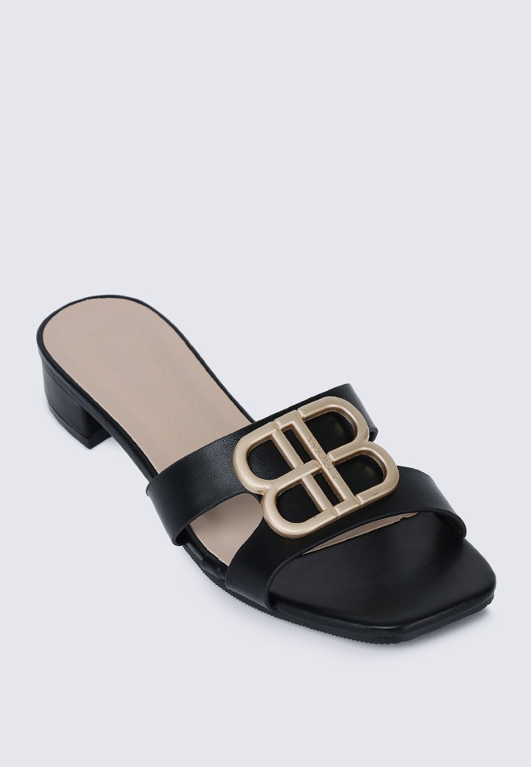 Berorica Comfy Heels In BlackShoes - myballerine