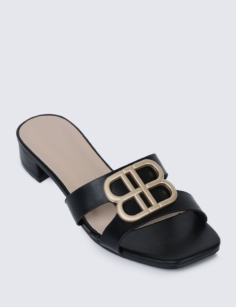 Berorica Comfy Heels In BlackShoes - myballerine