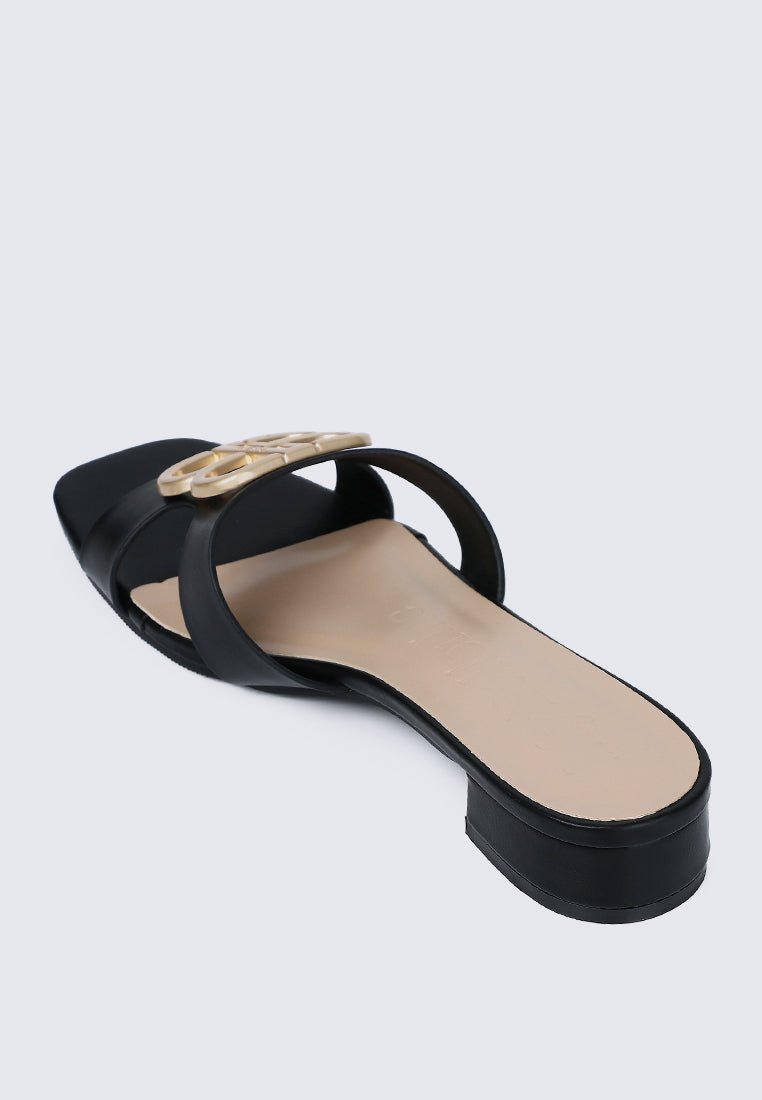 Berorica Comfy Heels In BlackShoes - myballerine