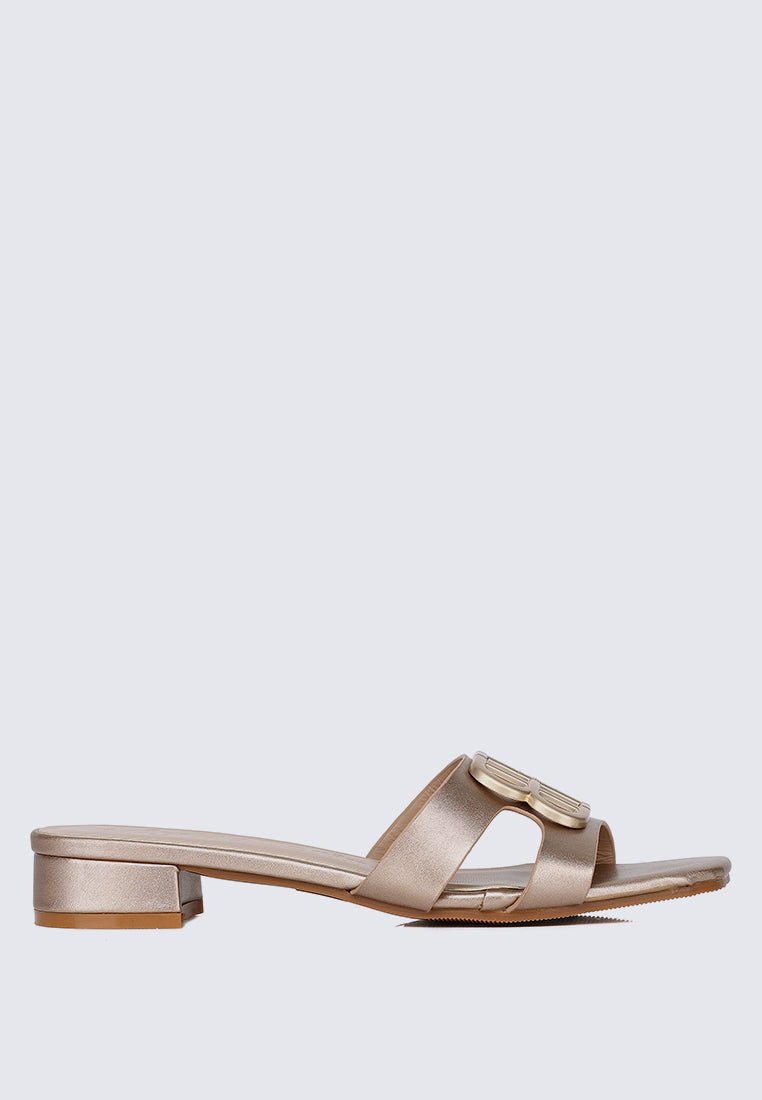 Berorica Comfy Heels In Rose GoldShoes - myballerine