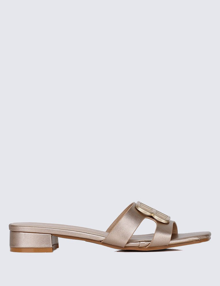 Berorica Comfy Heels In Rose GoldShoes - myballerine