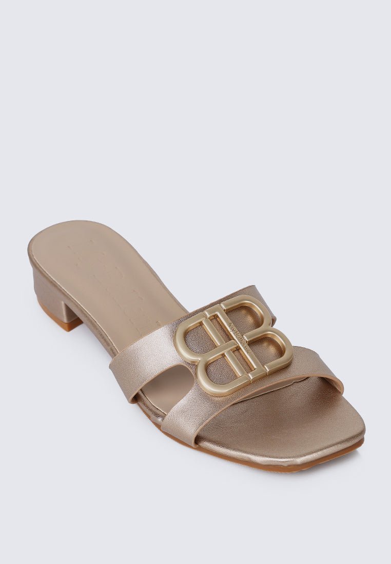 Berorica Comfy Heels In Rose GoldShoes - myballerine