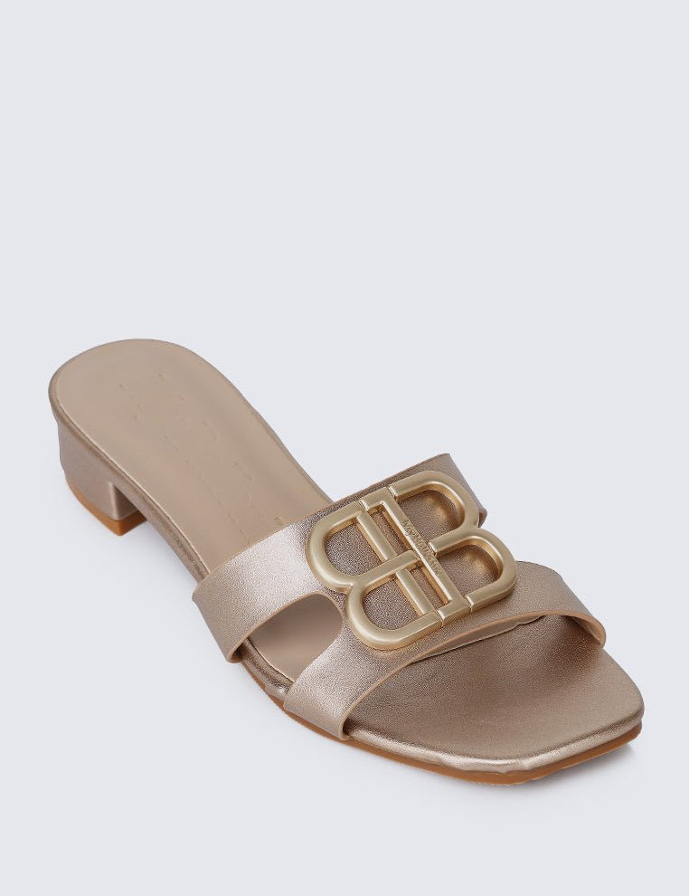 Berorica Comfy Heels In Rose GoldShoes - myballerine