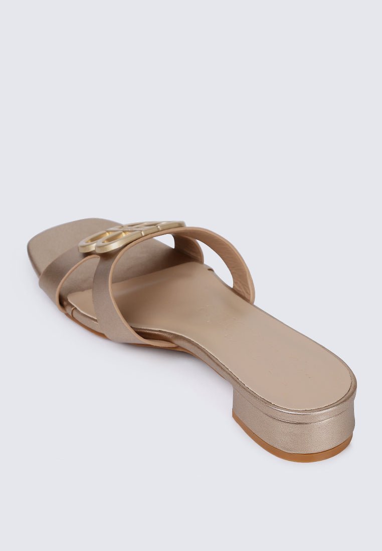 Berorica Comfy Heels In Rose GoldShoes - myballerine