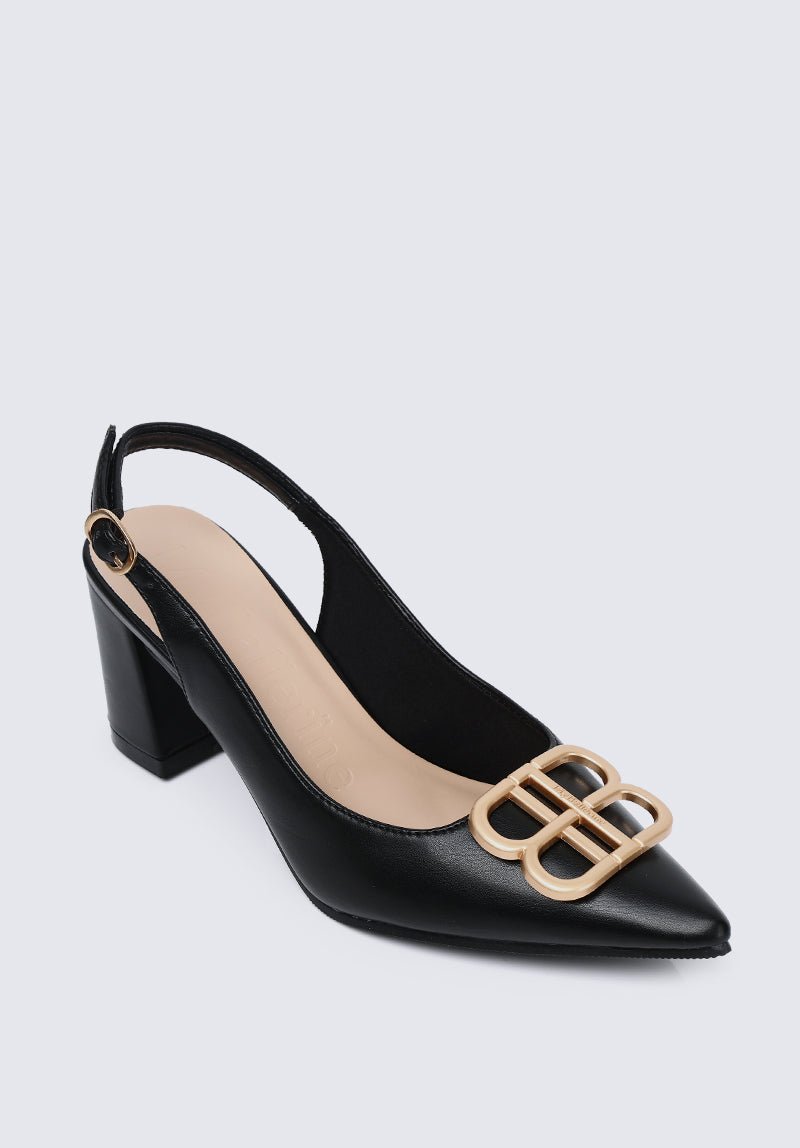 Betsy Comfy Heels In Black - myballerine