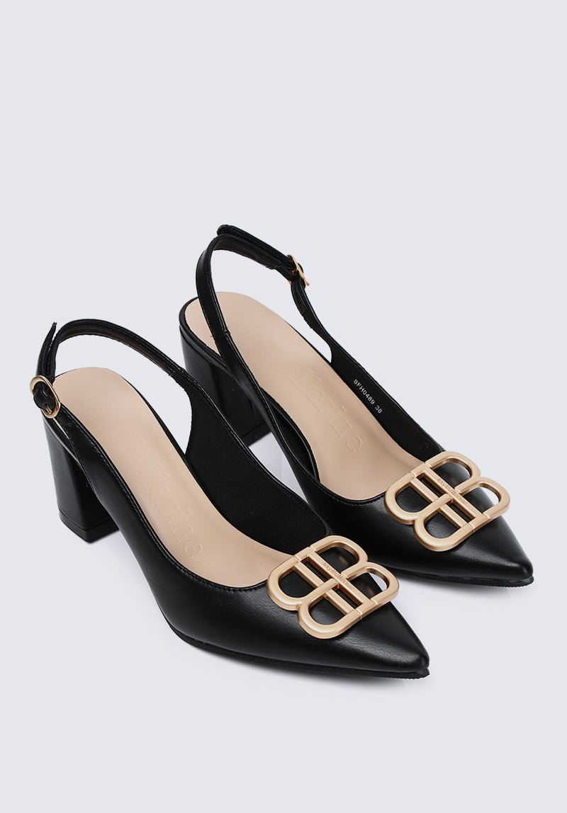 Betsy Comfy Heels In Black - myballerine