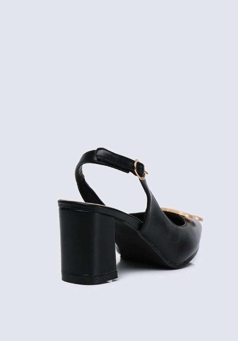 Betsy Comfy Heels In Black - myballerine