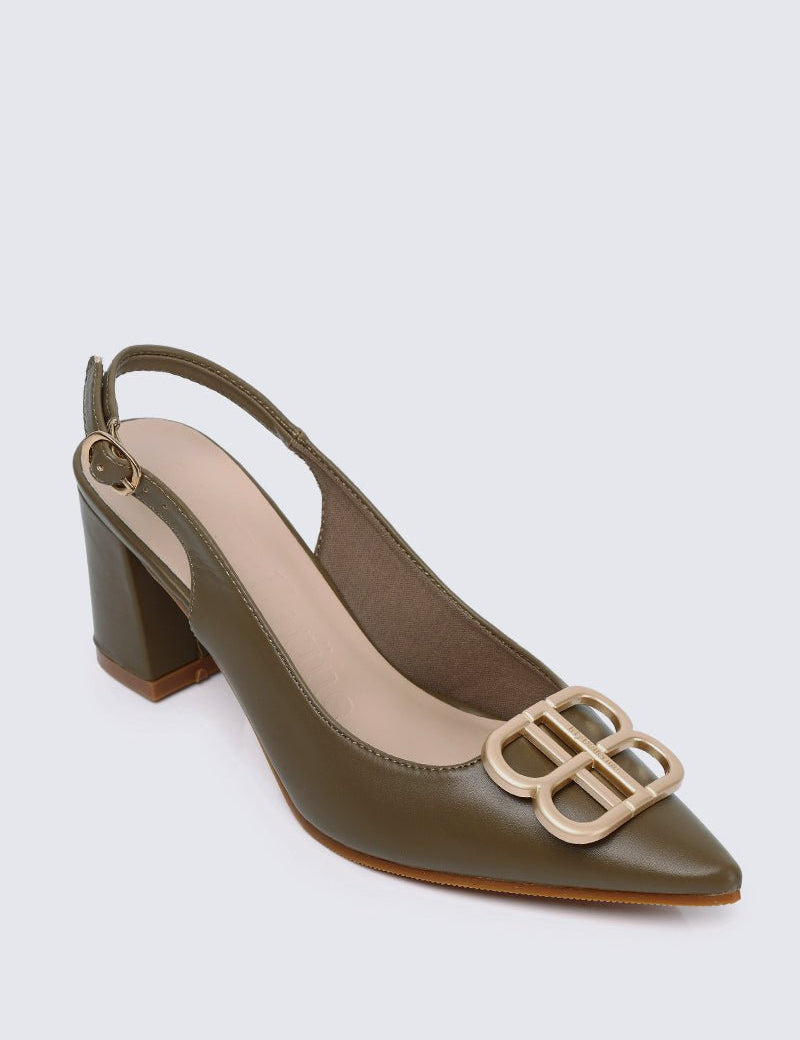 Betsy Comfy Heels In Taupe - myballerine