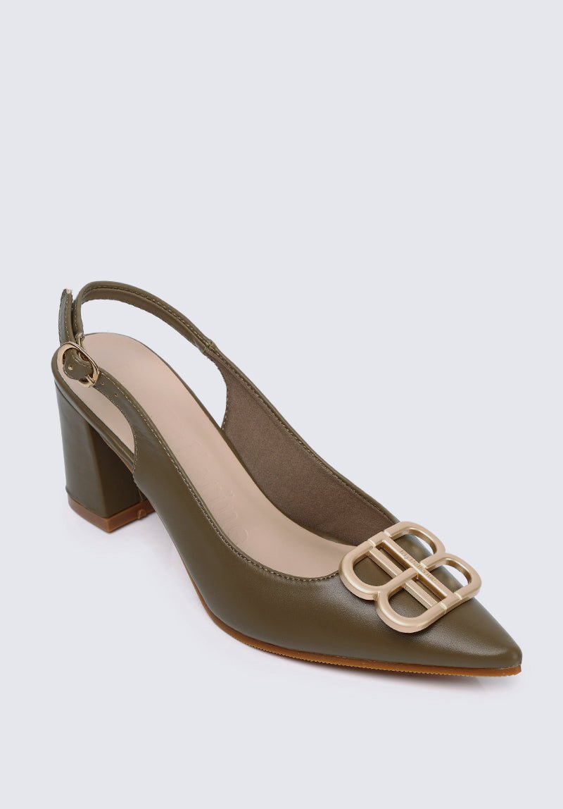 Betsy Comfy Heels In Taupe - myballerine