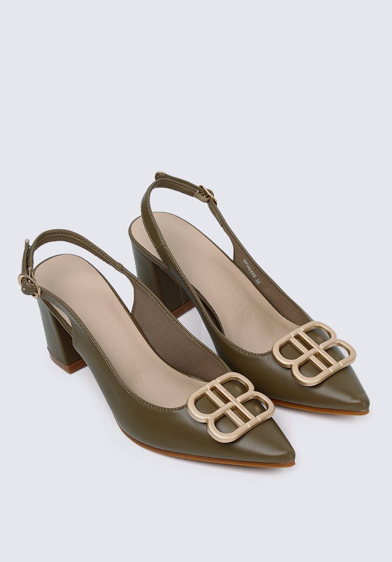 Betsy Comfy Heels In Taupe - myballerine