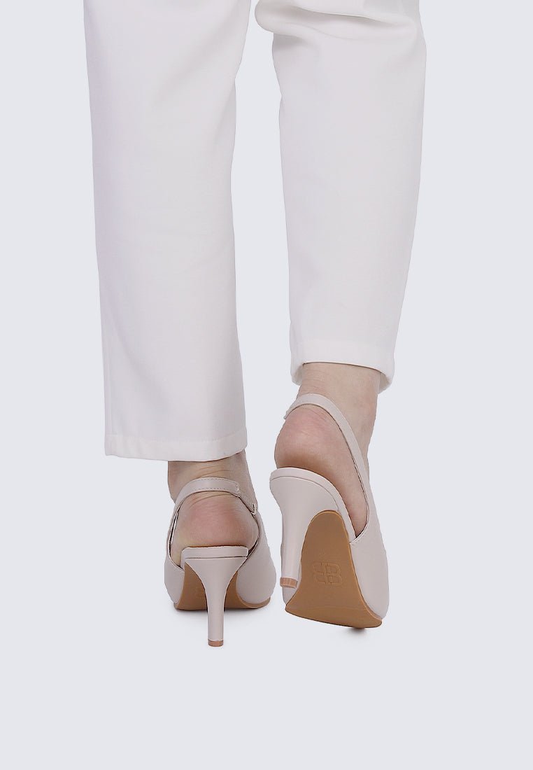 Betty Comfy Heels In Beige - myballerine