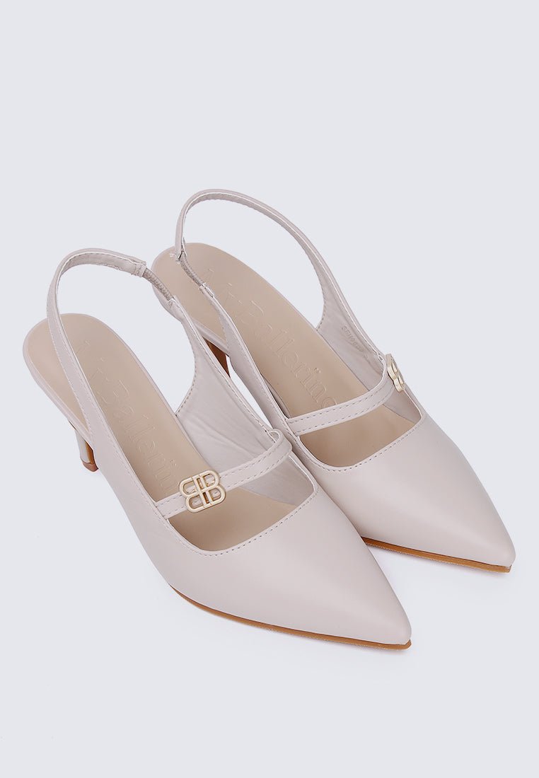 Betty Comfy Heels In Beige - myballerine