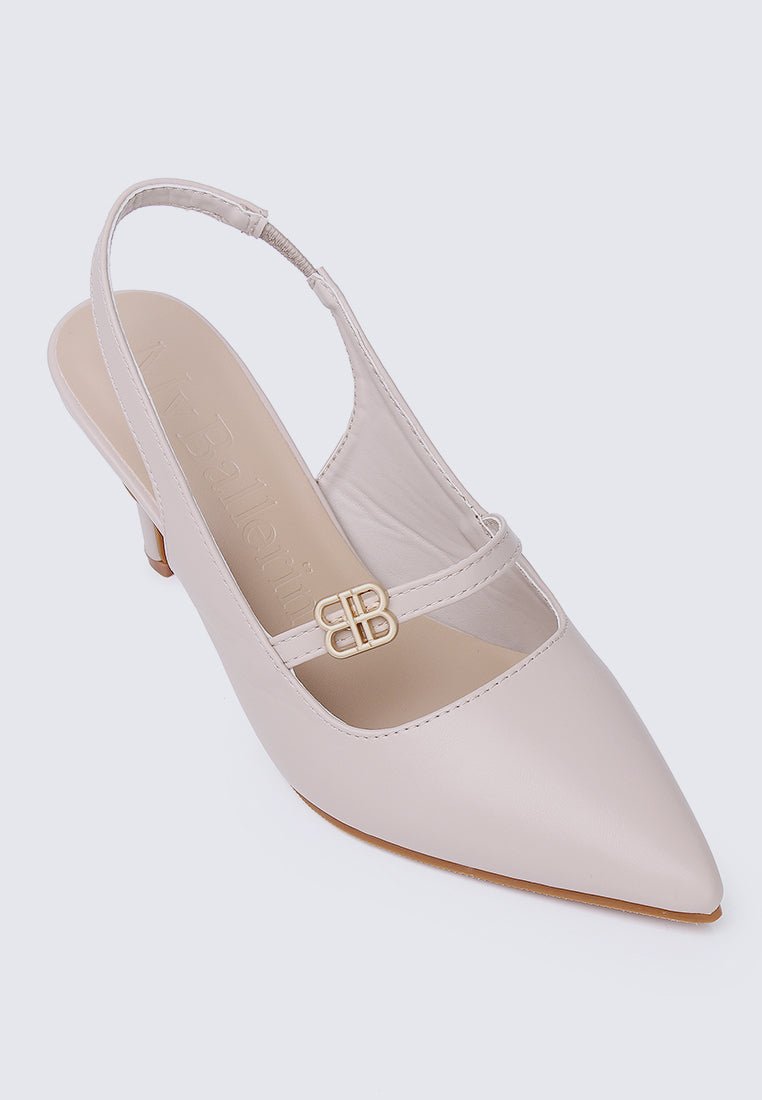 Betty Comfy Heels In Beige - myballerine