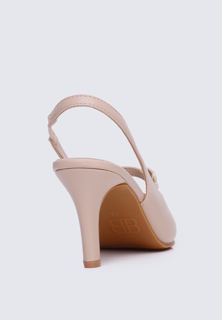 Betty Comfy Heels In Nude Pink - myballerine