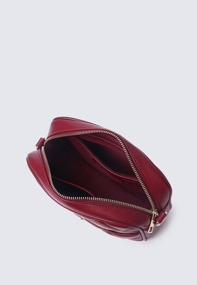 Bianca Shoulder Bag In Burgundy - myballerine