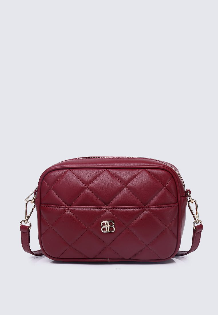 Bianca Shoulder Bag In Burgundy - myballerine