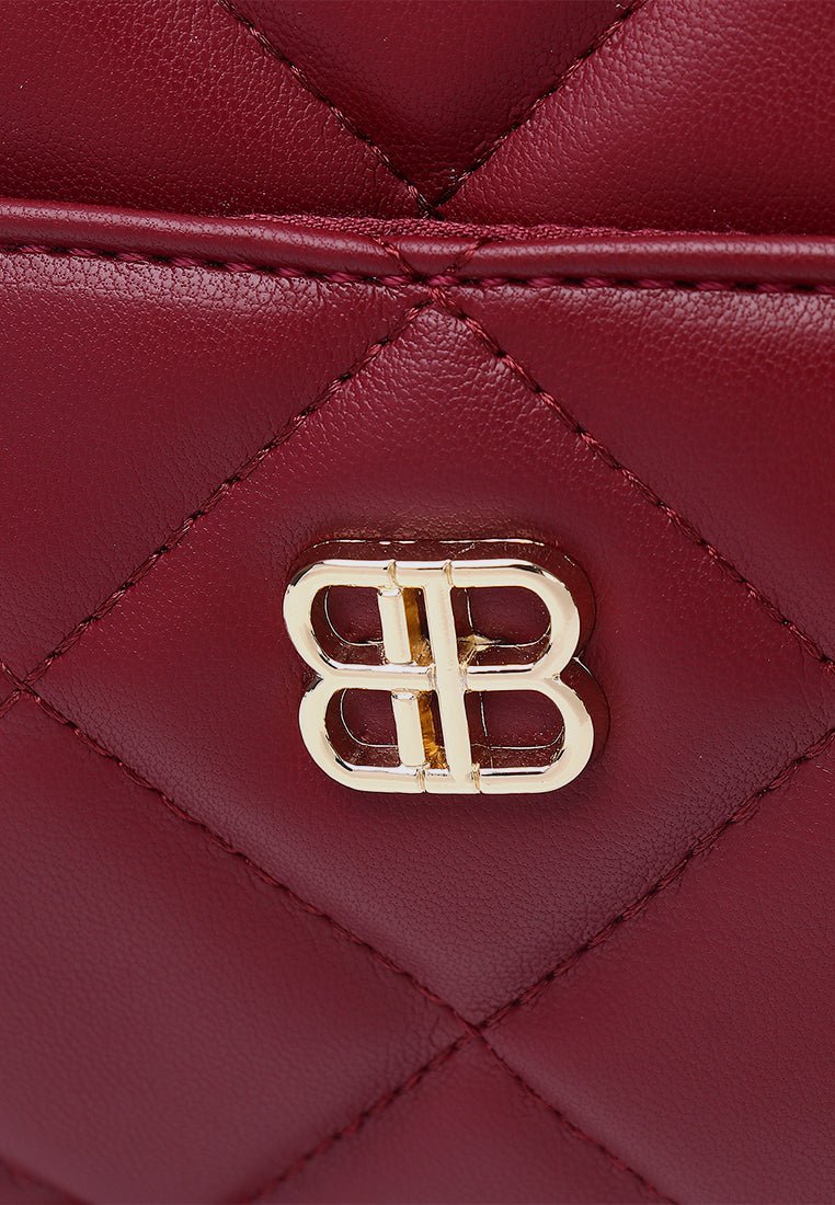 Bianca Shoulder Bag In Burgundy - myballerine