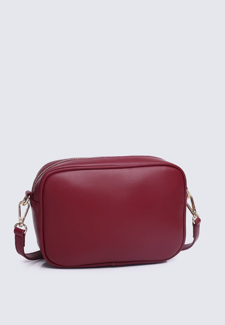 Bianca Shoulder Bag In Burgundy - myballerine