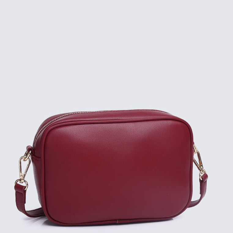 Bianca Shoulder Bag In Burgundy - myballerine