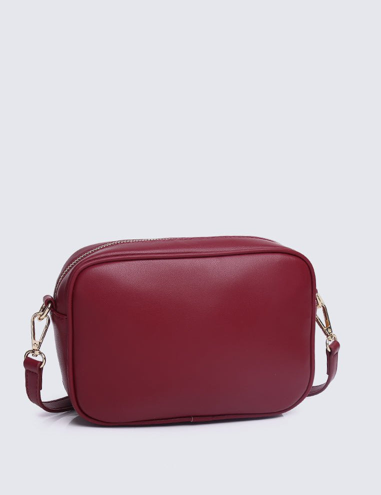 Bianca Shoulder Bag In Burgundy - myballerine