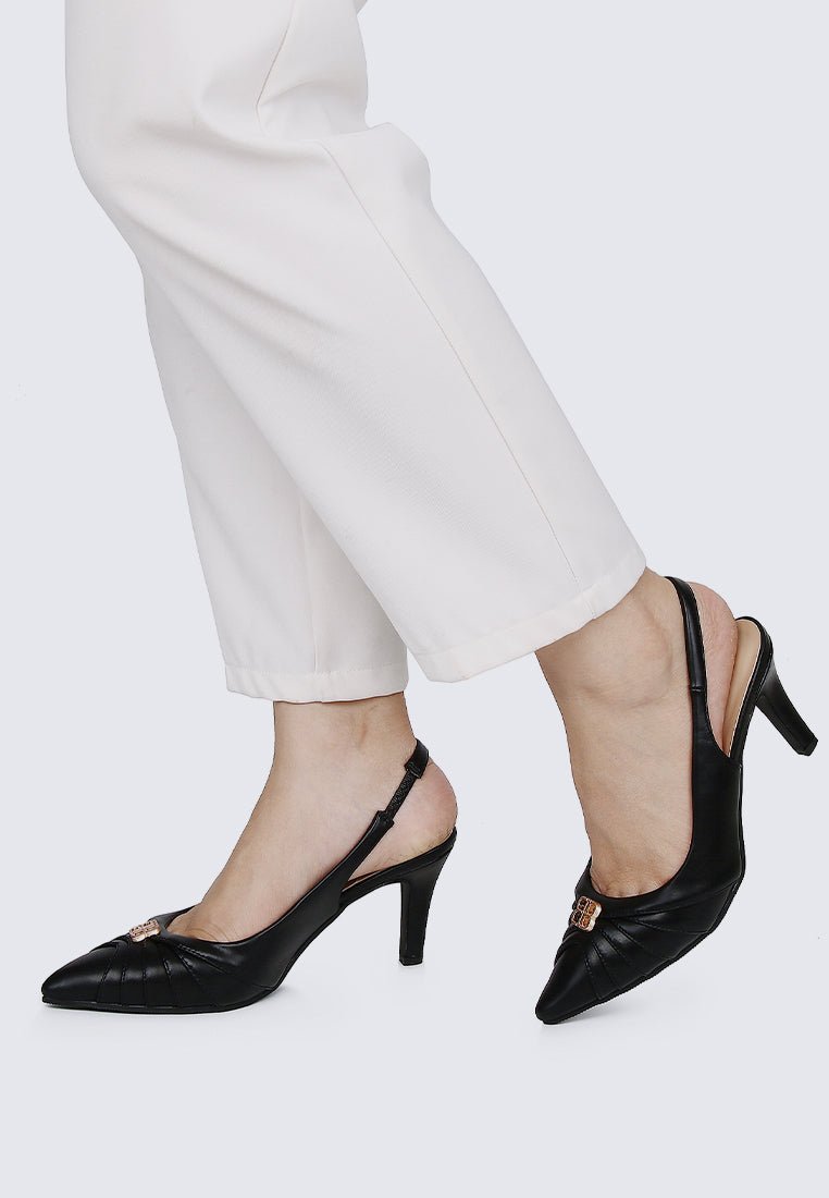 Bovis Comfy Heels In BlackShoes - myballerine