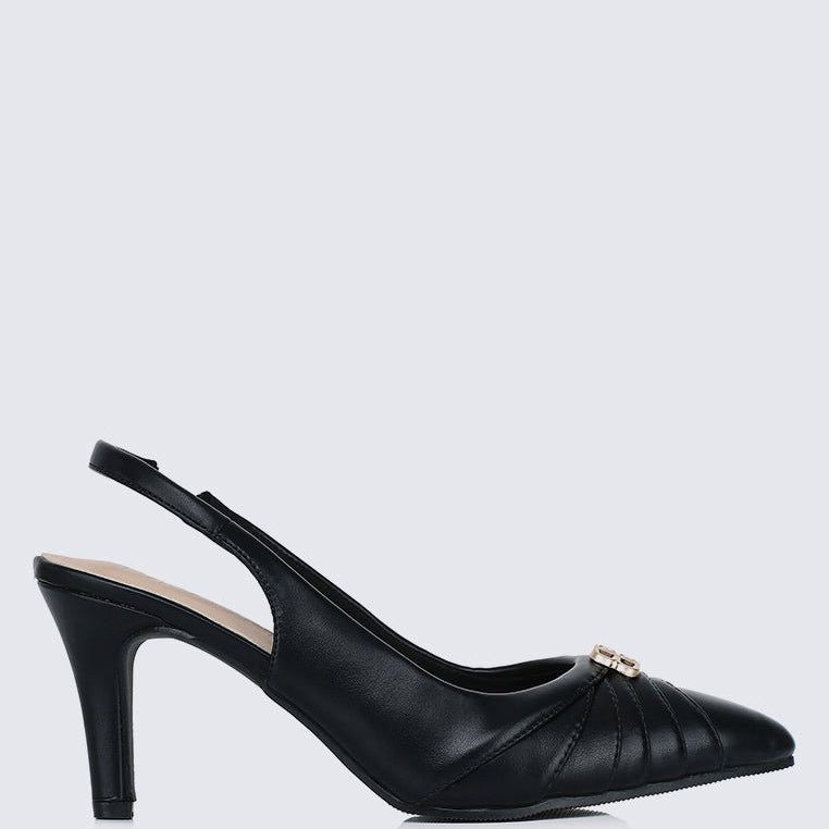 Bovis Comfy Heels In BlackShoes - myballerine