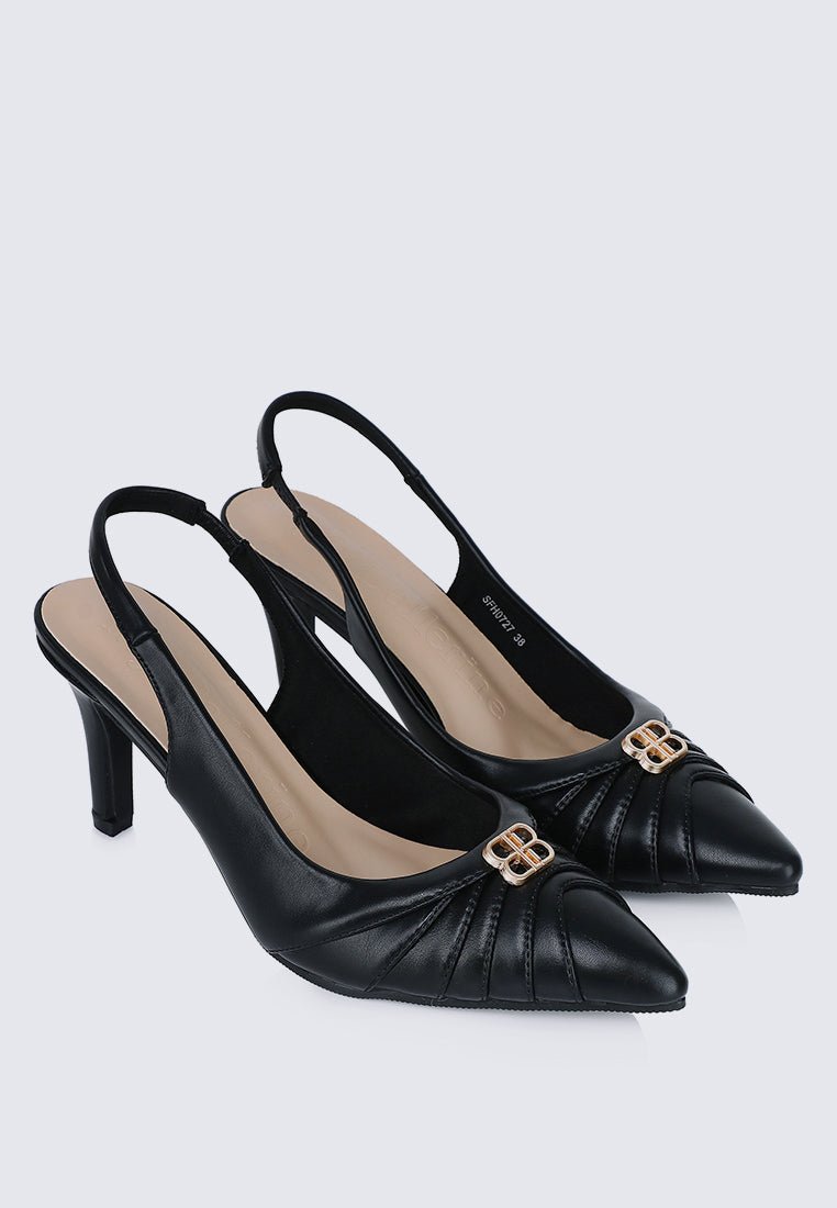 Bovis Comfy Heels In BlackShoes - myballerine