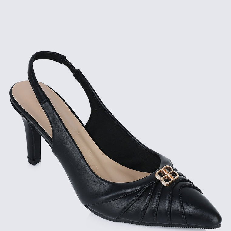 Bovis Comfy Heels In BlackShoes - myballerine