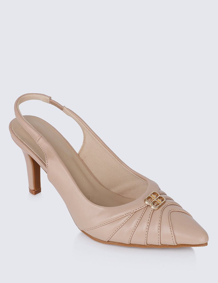 Bovis Comfy Heels In Nude PinkShoes - myballerine