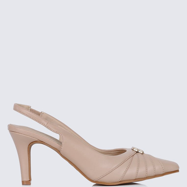 Bovis Comfy Heels In Nude PinkShoes - myballerine