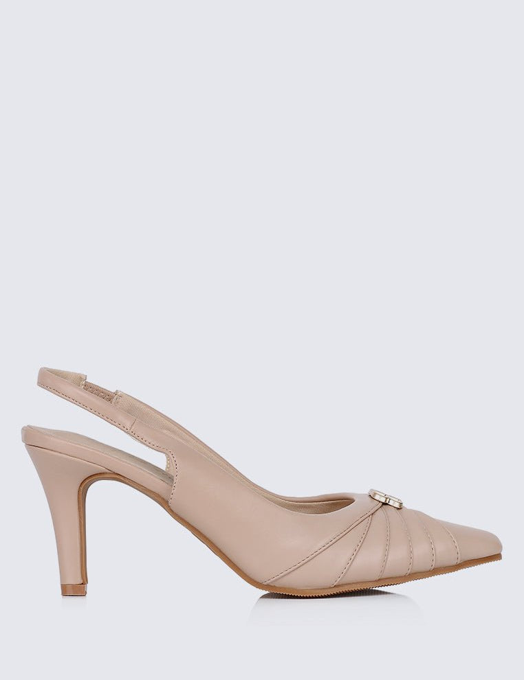 Bovis Comfy Heels In Nude PinkShoes - myballerine