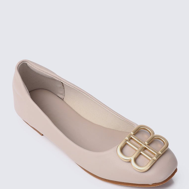 Brenda Comfy Ballerina TaupeShoes - myballerine