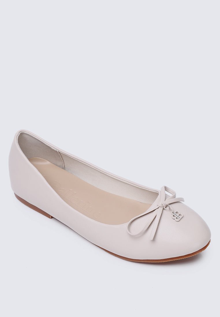 Briony Comfy Ballerina In Beige - myballerine