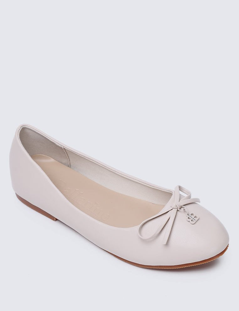 Briony Comfy Ballerina In Beige - myballerine