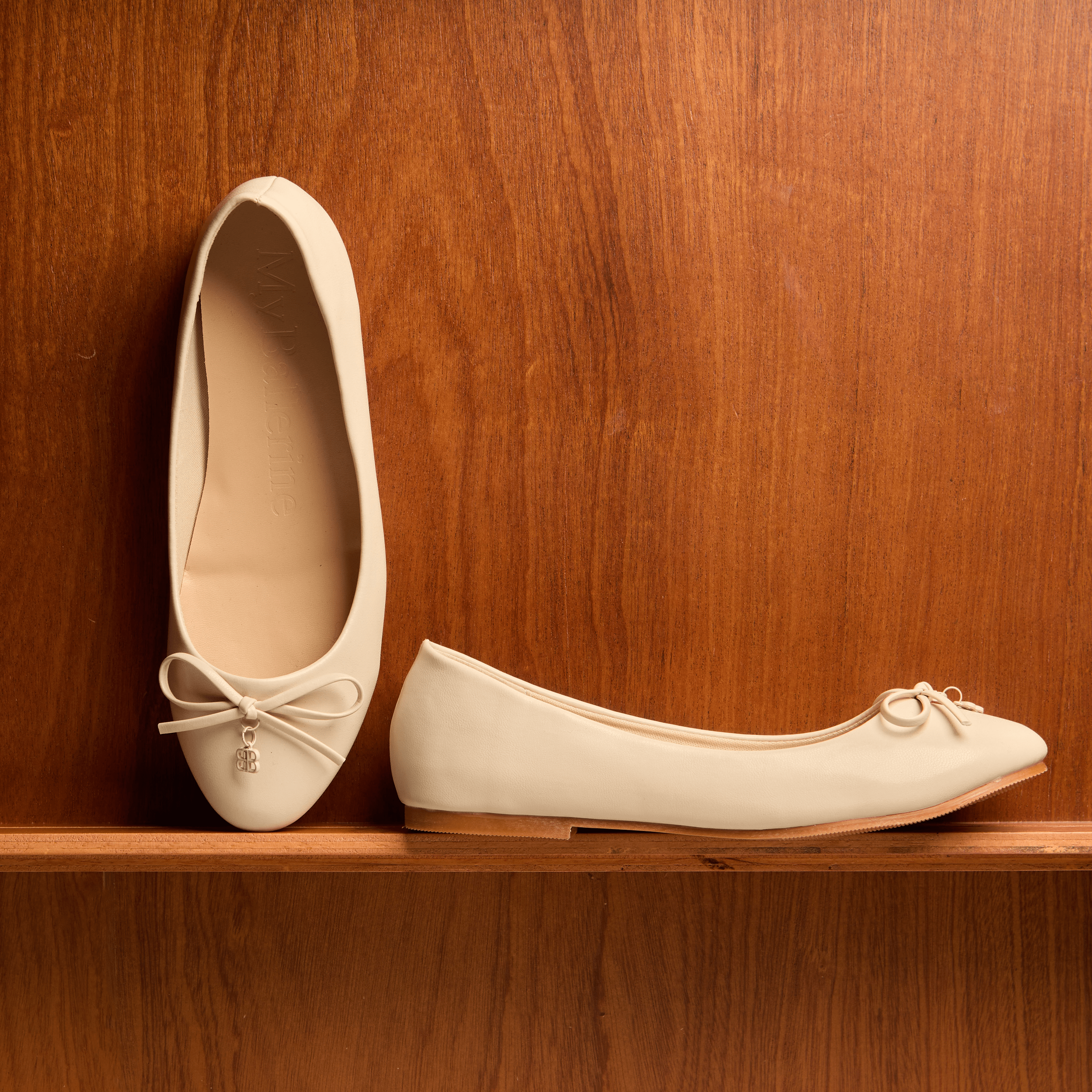 Briony Comfy Ballerina In Beige - myballerine