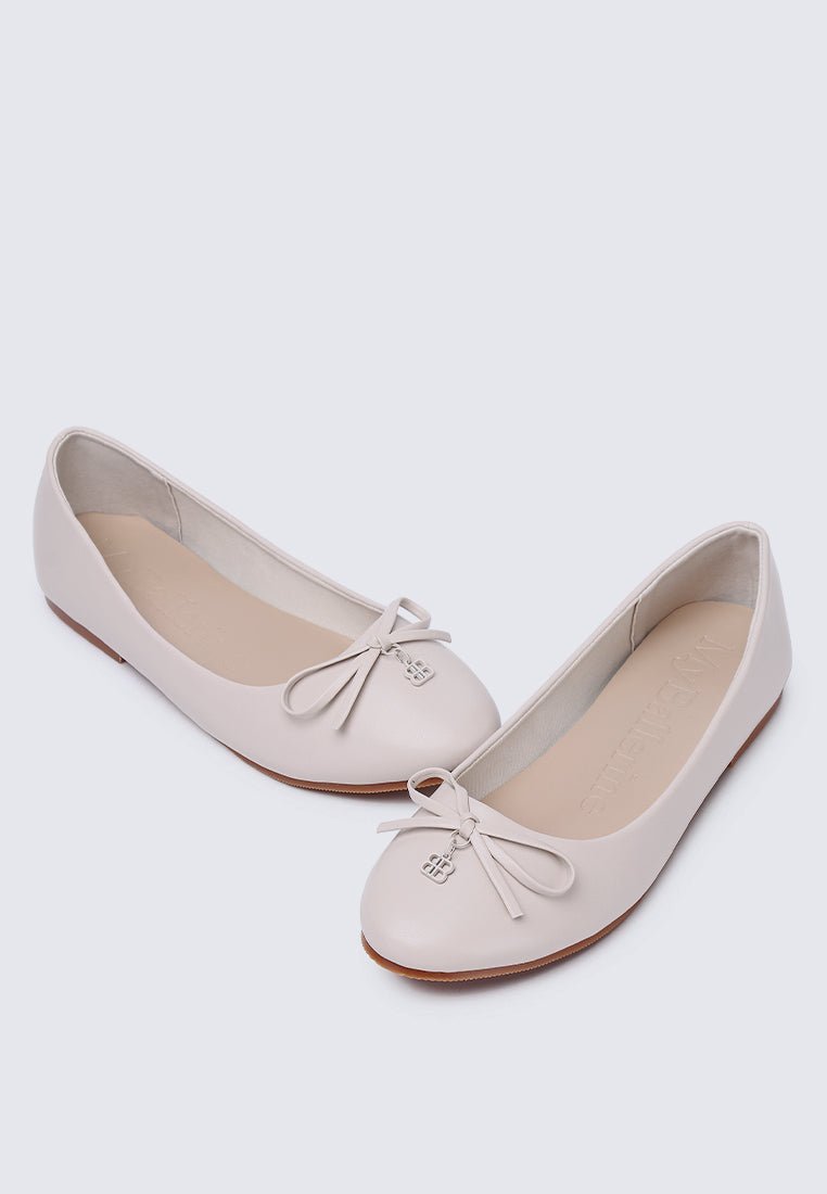 Briony Comfy Ballerina In Beige - myballerine