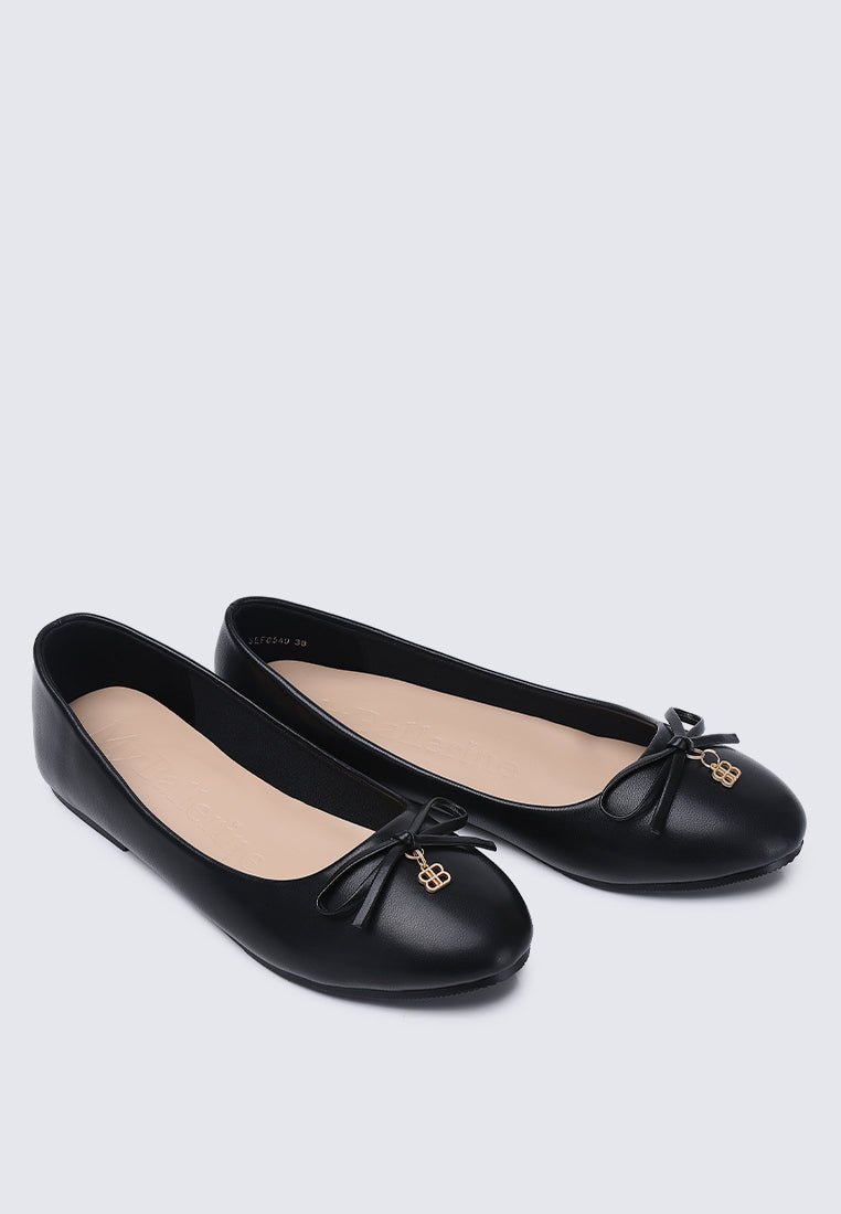 Briony Comfy Ballerina In Black - myballerine