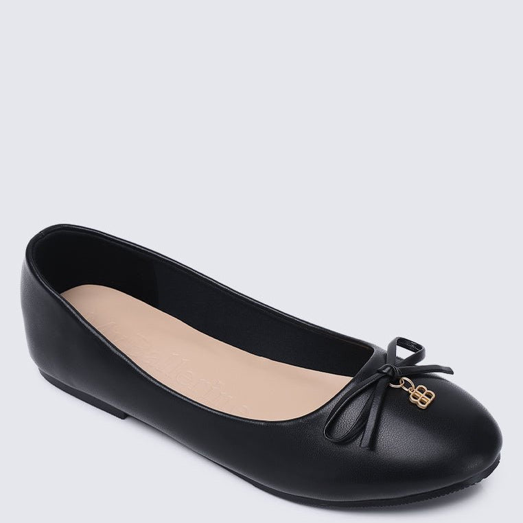 Briony Comfy Ballerina In Black - myballerine