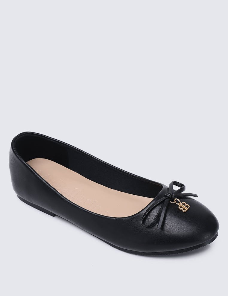 Briony Comfy Ballerina In Black - myballerine