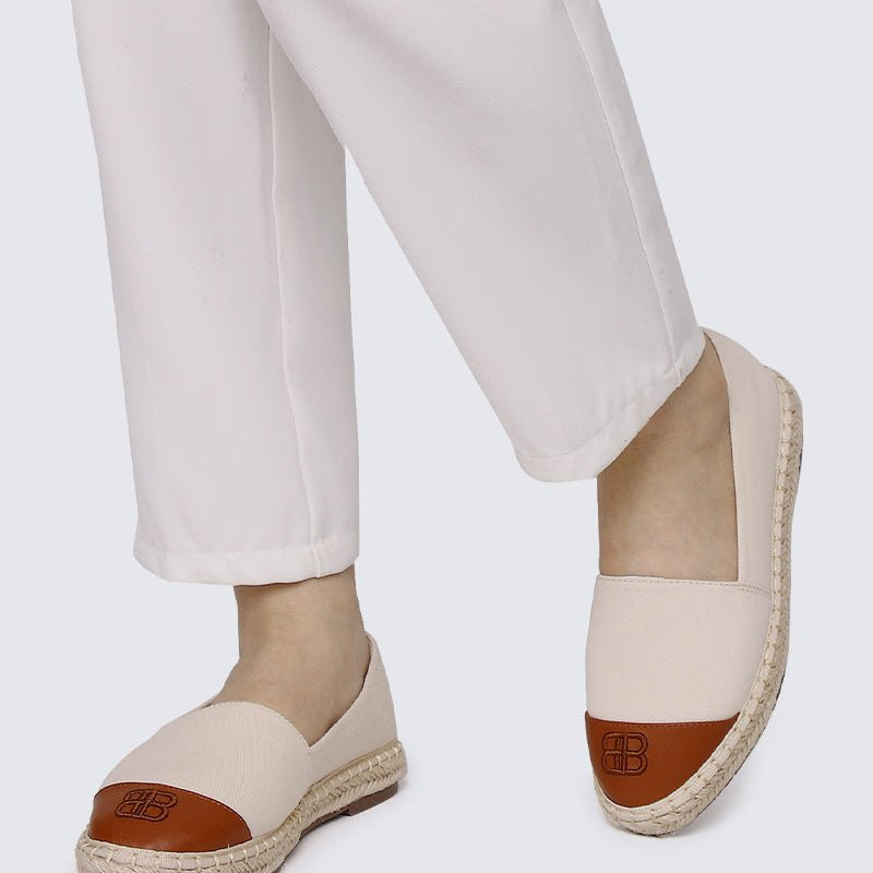 Britney Comfy Espadrilles In Off WhiteShoes - myballerine