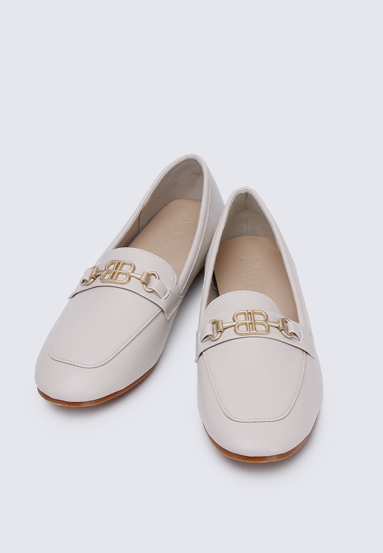 Britt Comfy Loafers In Beige - myballerine