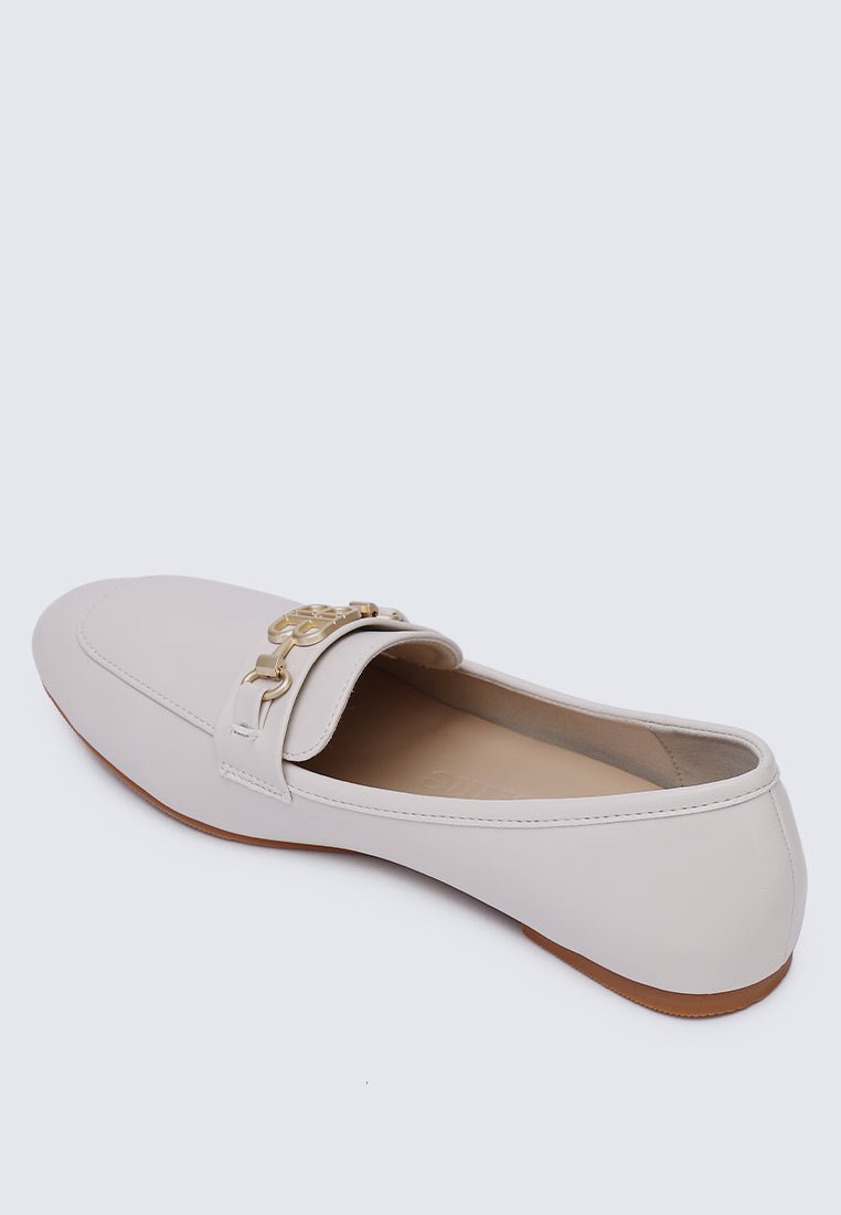 Britt Comfy Loafers In Beige - myballerine