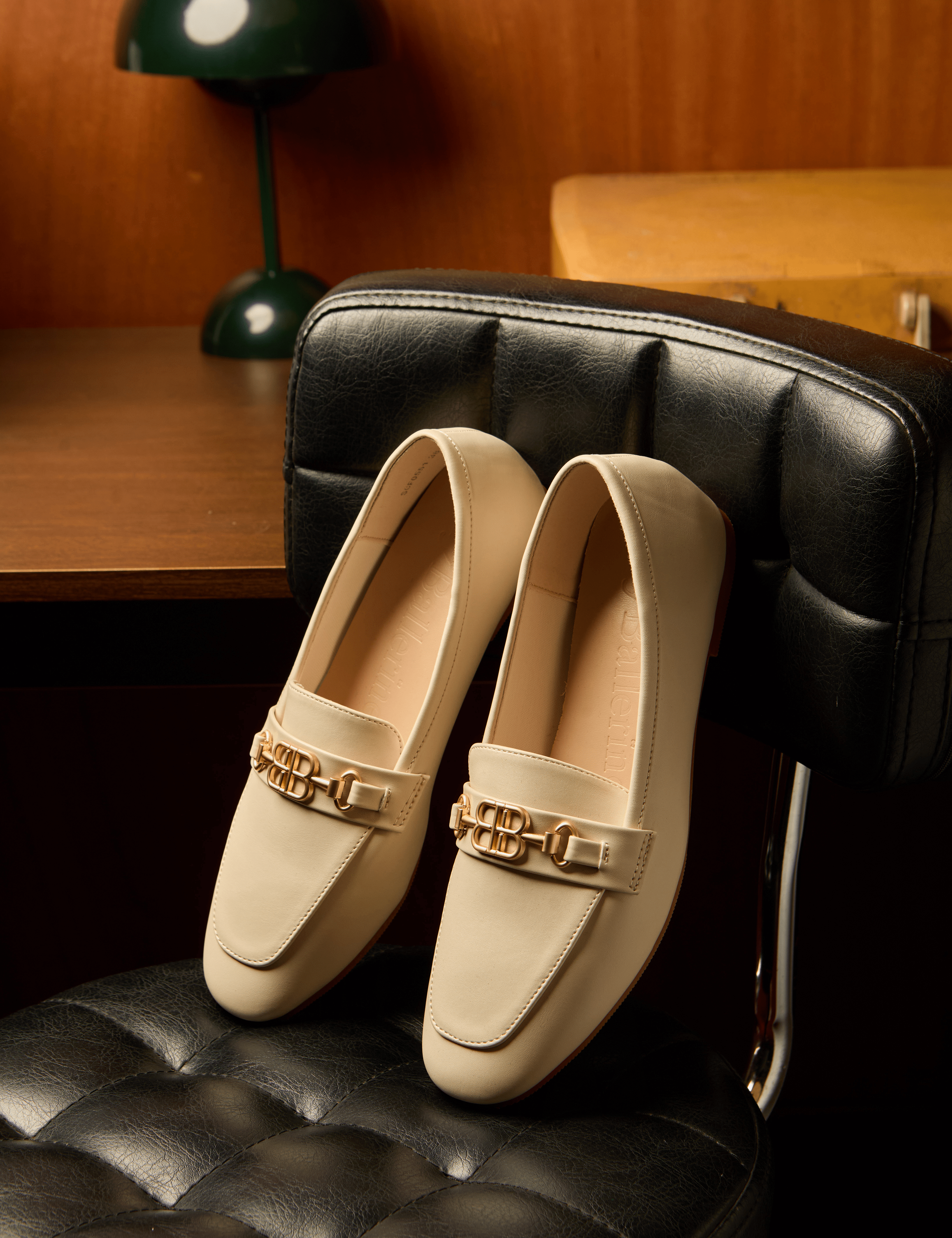 Britt Comfy Loafers In Beige - myballerine