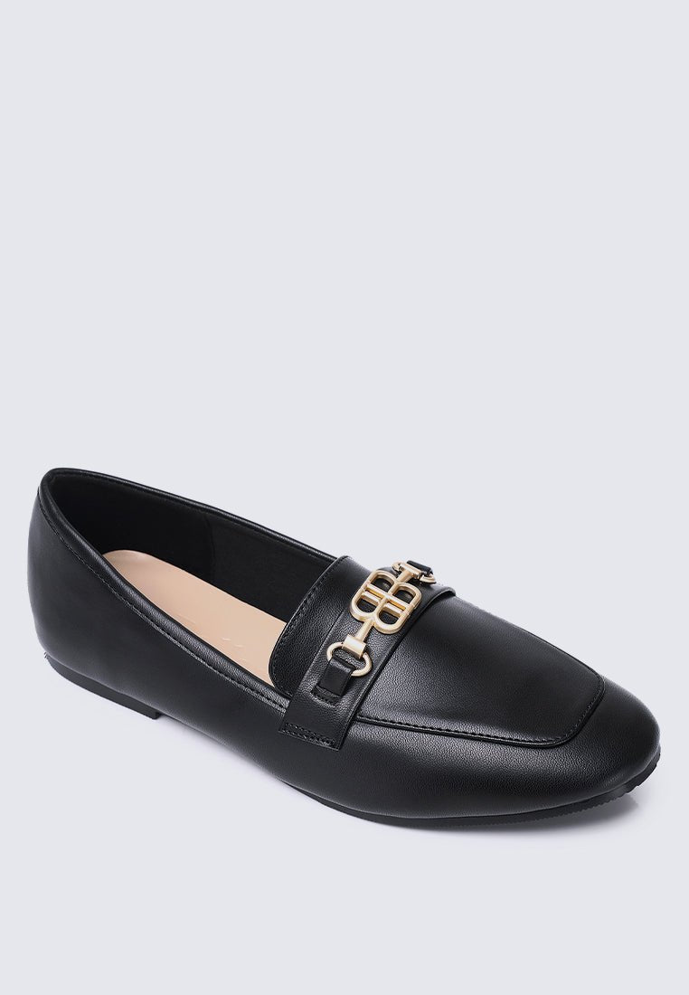 Britt Comfy Loafers In Black - myballerine