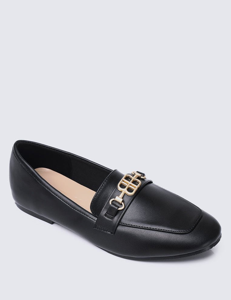 Britt Comfy Loafers In Black - myballerine