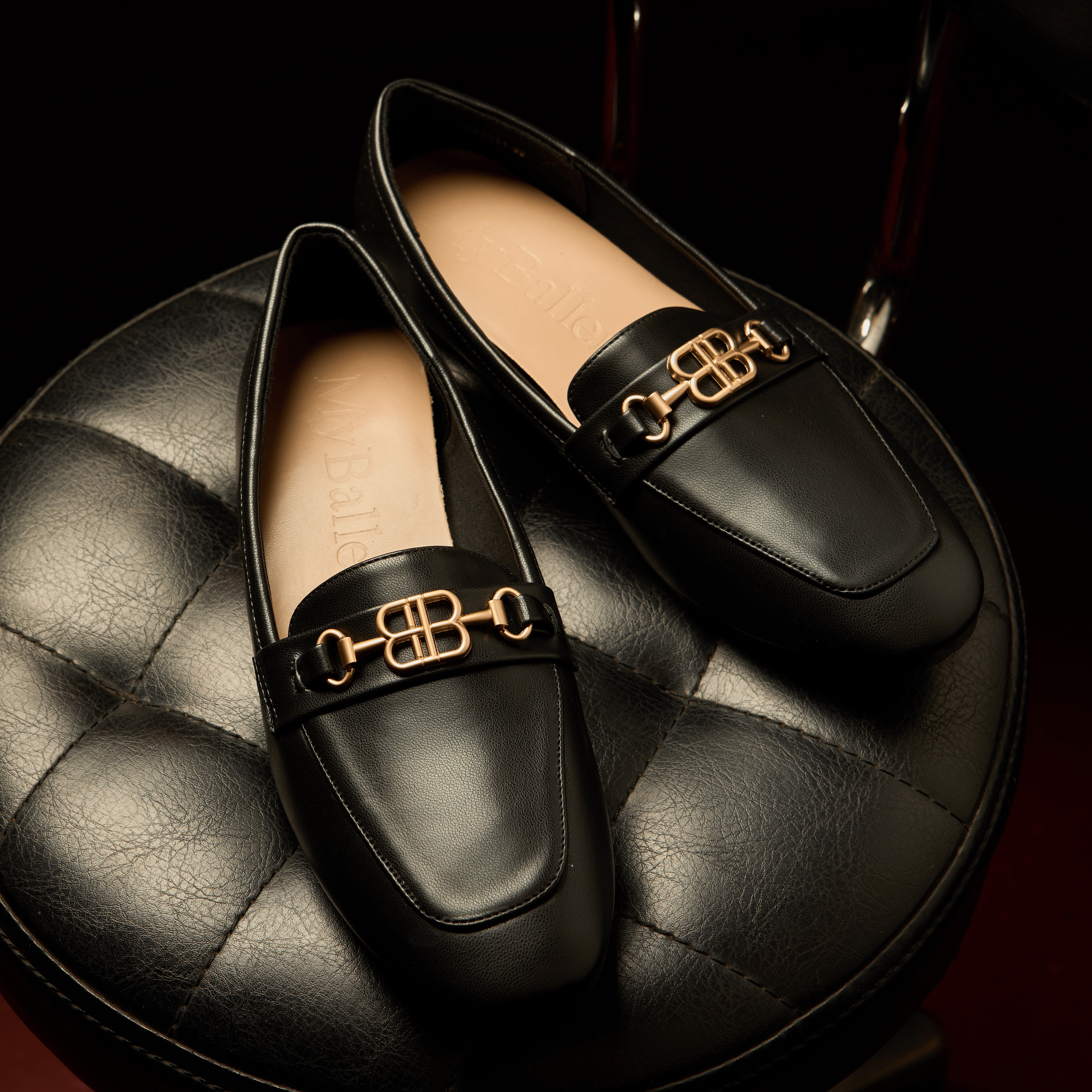 Britt Comfy Loafers In Black - myballerine