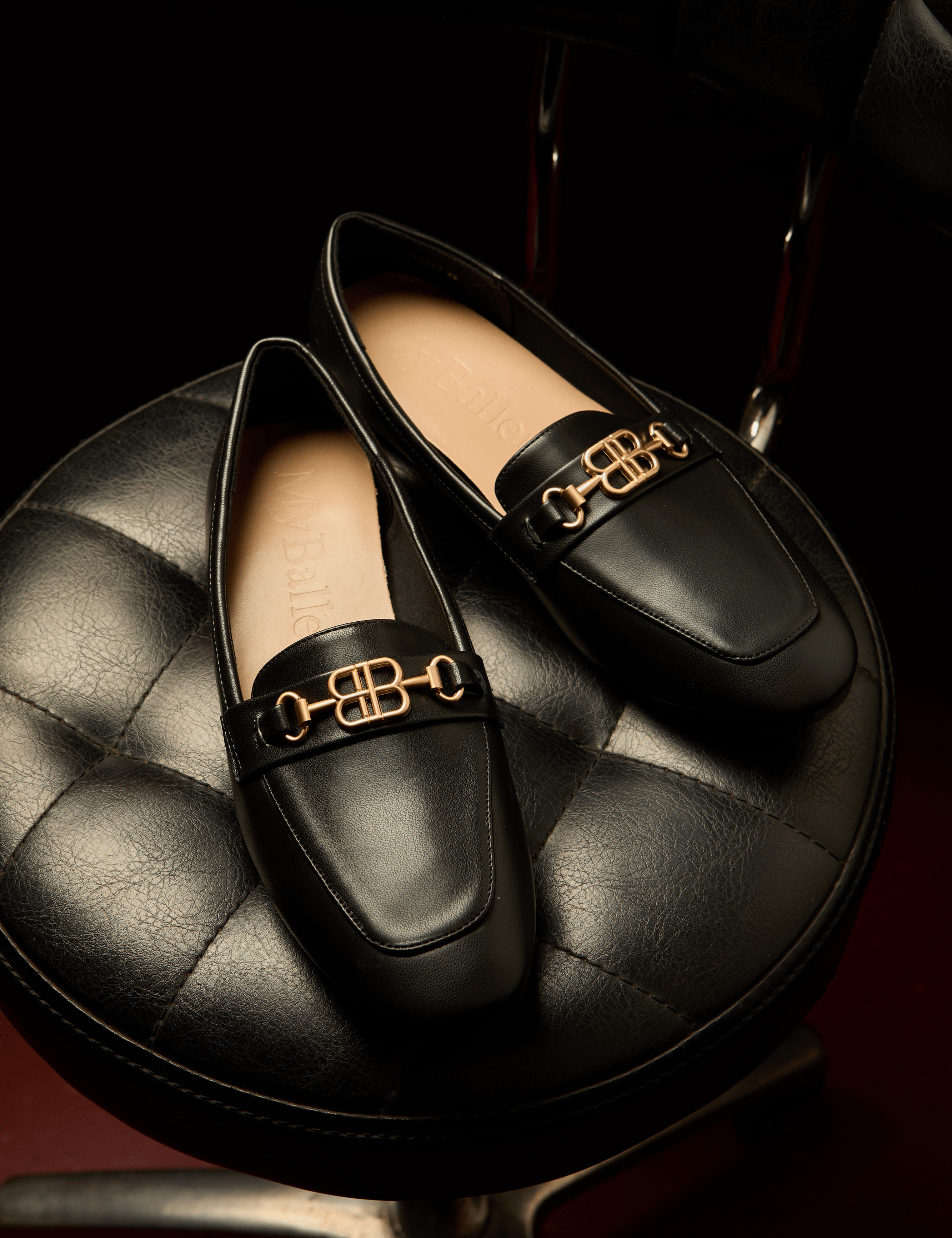 Britt Comfy Loafers In Black - myballerine