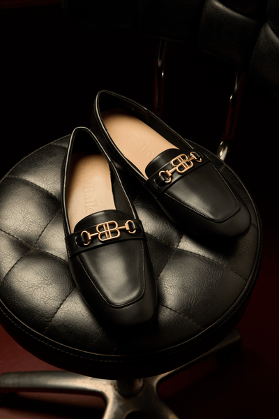 Britt Comfy Loafers In Black - myballerine
